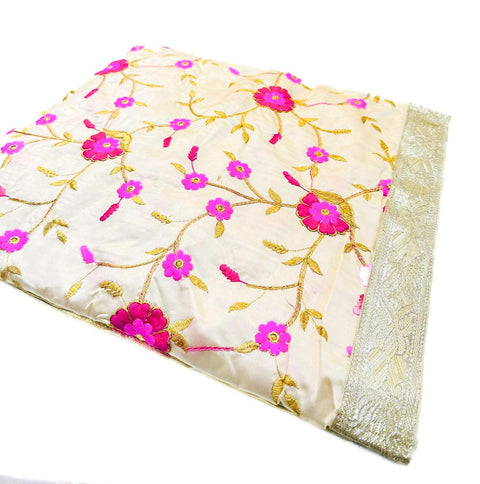Silk Based beautiful embroidery work Rumala Sahib Double Set With Palkan