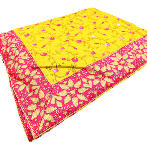 Silk based heavy  embroidery work Rumala Sahib Double Set With Palkan