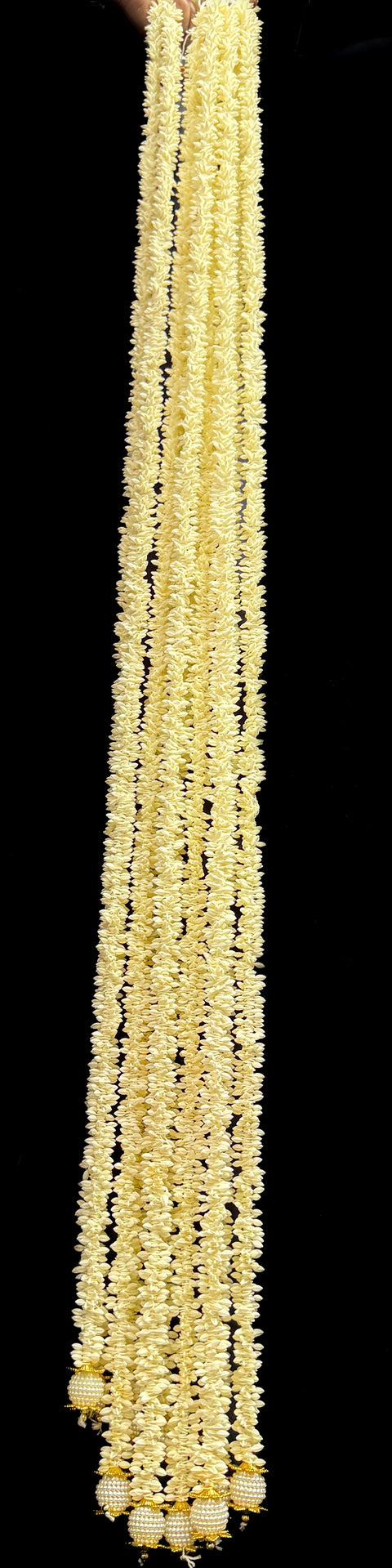 (Video clip attached) (Price per string) Jasmine Flower with latkan design Decorative Garland Strings for Wedding Party Decoration/ Diwali Decoration