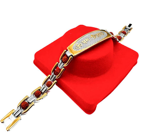 Bracelet Style Rakhi with Rudraksh beads