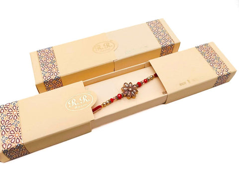 Beautiful Stone Studded Rakhi In Beautiful Box Packing