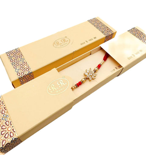 Beautiful Stone Studded Rakhi In Beautiful Box Packing