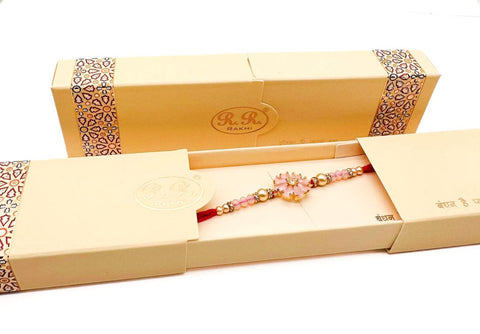 Beautiful Stone Studded Rakhi In Beautiful Box Packing