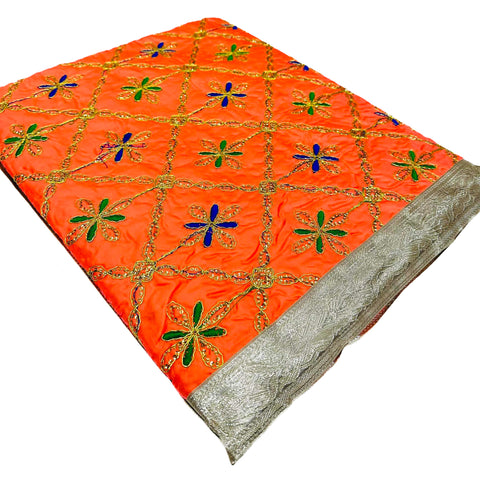 Silk Based embroidery work Rumala Sahib Double Set With Palkan
