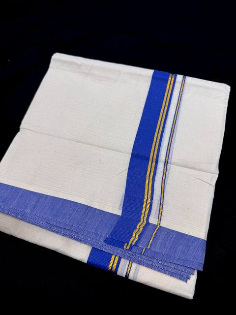 Woven Cotton Kerala Mundu / Dhoti in off White ( 4 mtrs )