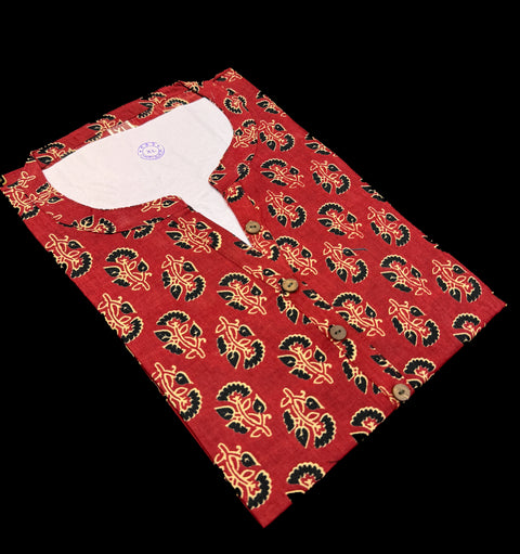 Pure Cotton based Printed short Kurti for girls /Ladies (Size 38 - length 28 inches, Size 42 ,46, 48 length -31 inches)sleeves 17 inch