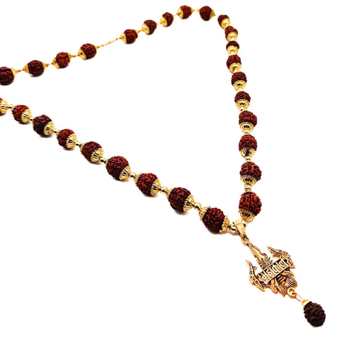 Mahakal  with Trishul design Rudraksha Mala