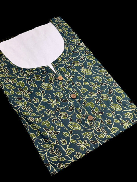 Pure Cotton based Printed short Kurti for girls /Ladies (Size 38 - length 28 inches, Size 42 ,46, 48 length -31 inches)sleeves 17 inch