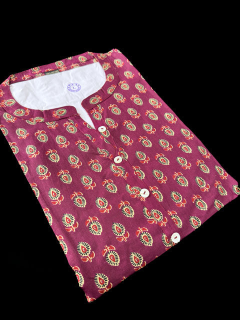Pure cotton based printed kurti for ladies/girls