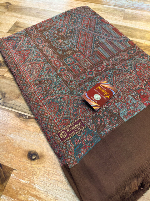 Women's Plain Pure woollen Kashmiri Shawl