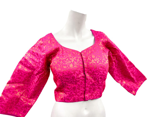 Brocade Silk Based Front Hook Open Beautiful Blouse