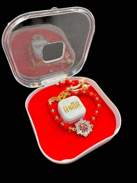 AD design Beautiful Stone Work Rakhi in nice pack