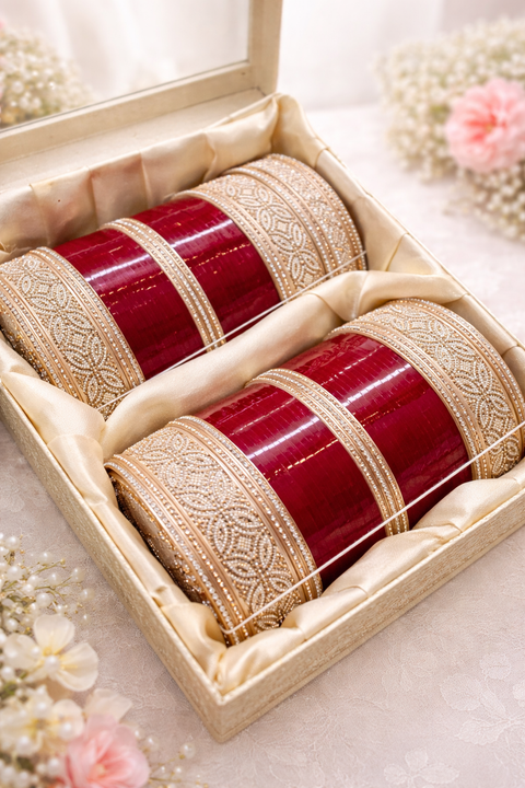 Plus size Beautiful traditional look stone work Bridal Chura