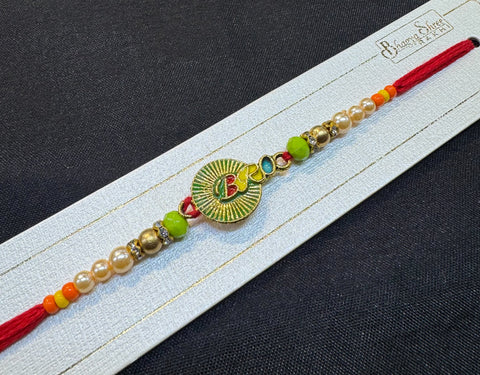 Meenakari work Beautiful Stone Work Rakhi in nice box pack