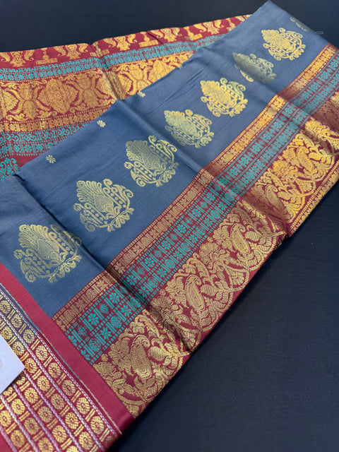 Art Silk Sarees with contrast Pallu and Blouse
