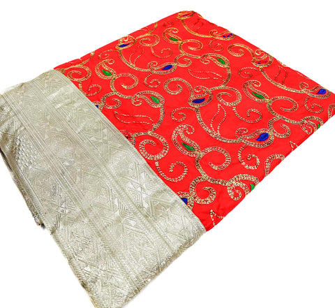 Silk Based embroidery work Rumala Sahib Double Set With Palkan