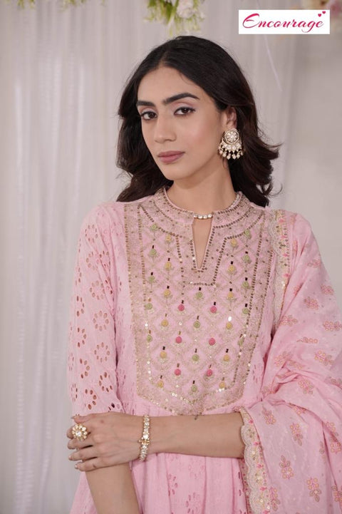 Cotton based heavy handwork &  mirror work all over on Kurti and handwork Dupatta with Plazo Pents (video clip attached)