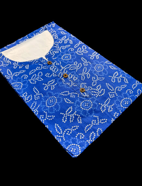 Pure Cotton based Printed short Kurti for girls /Ladies (Size 38 - length 28 inches, Size 42 ,46, 48 length -31 inches)sleeves 17 inch