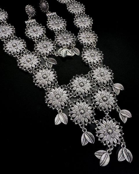 Beautiful work oxidised necklace with earrings