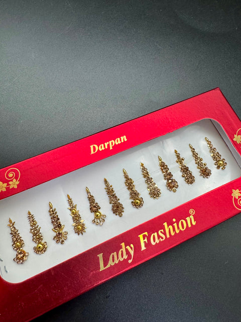 Golden stone Bindi with beautiful Stone work