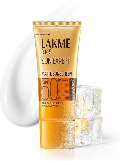 Lakme Sunscreen For Bright Skin, SPF 50 PA++++, Water Light, Niacinamide, In Vivo Tested, 100 ml