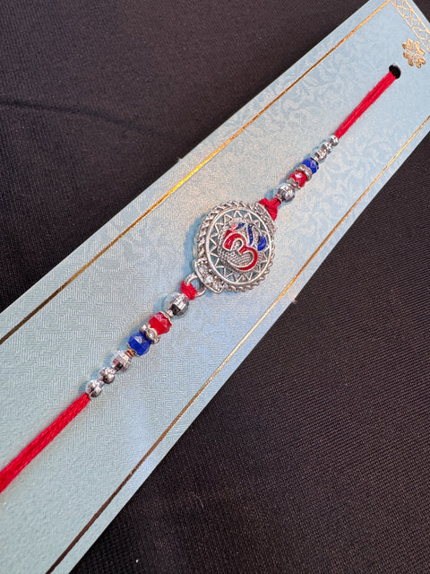 Beautiful Stone Work Rakhi in nice pack gift card