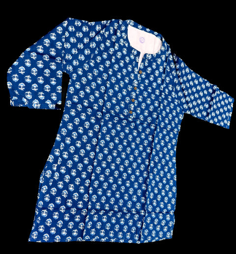 Pure Cotton based Printed short Kurti for girls /Ladies (Size 38 - length 28 inches, Size 42 ,46, 48 length -31 inches)sleeves 17 inch