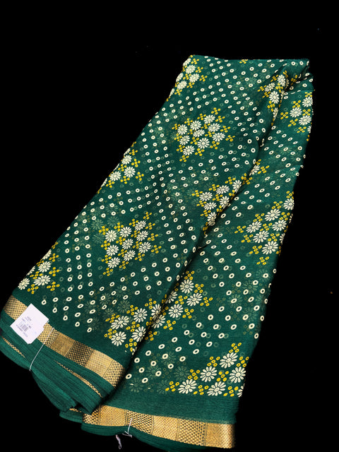Very very soft pure malmal georgette Beautiful floral print Saree