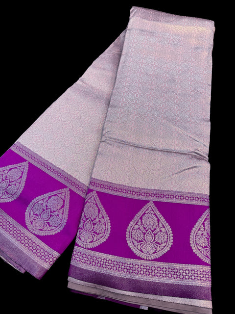 Soft Silk Saree with contrast beautiful pallu and blouse