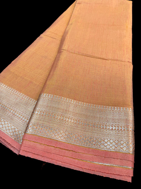Banarasi Tissue Silk Saree with beautiful Zari Border
