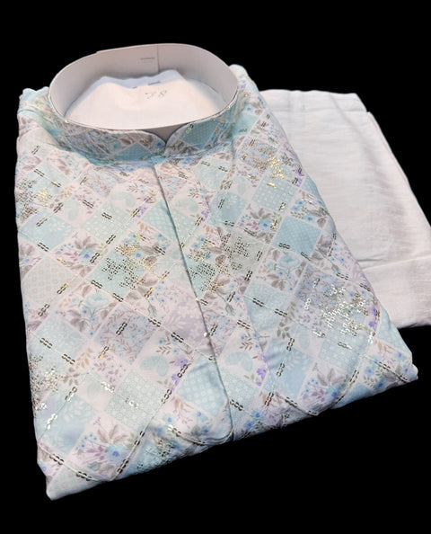Cotton Rayon based very soft beautiful Print work with sequin work at front and back designer Kurta & Pajama