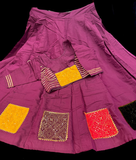 Size 38 can be altered up to size 40) Pure Rayon based full bigger flared Chaniya with beautiful blouse