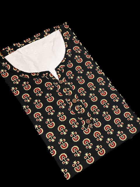 Pure Cotton based Printed short Kurti for girls /Ladies (Size 38 - length 28 inches, Size 42 ,46, 48 length -31 inches)sleeves 17 inch