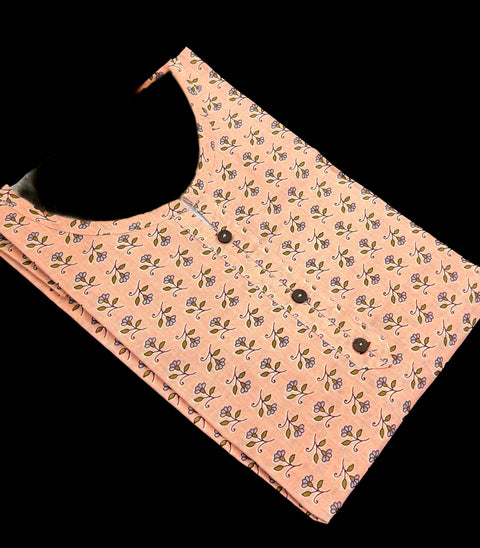 Pure Cotton based Printed short Kurti for girls /Ladies (Size 38 - length 28 inches, Size 42 ,46, 48 length -31 inches)sleeves 17 inch