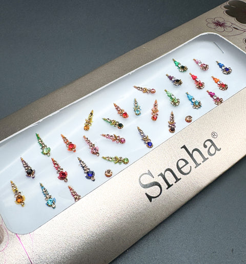 Multicolour Bindi with beautiful Stone work