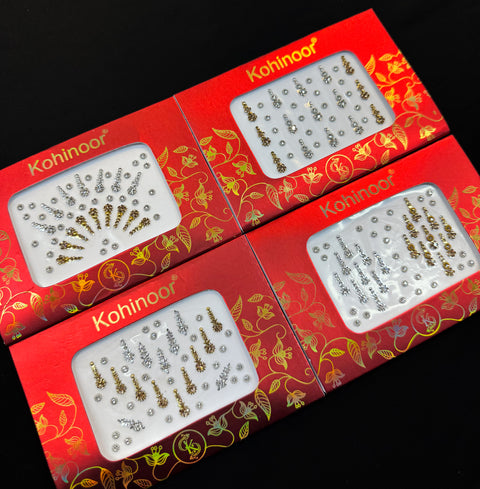 Golden and silver stone Bindi(price per pack)