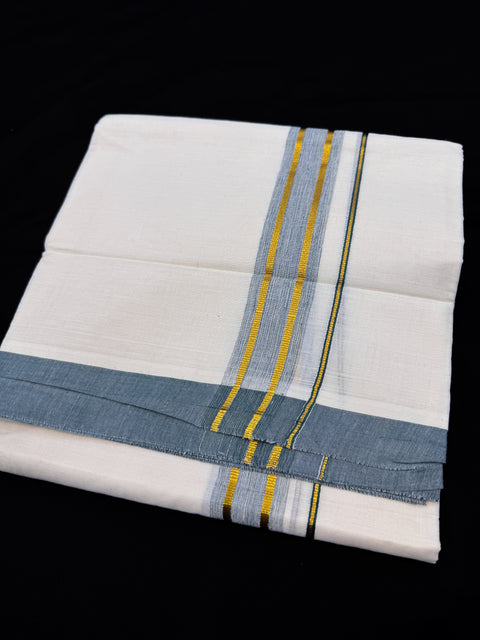Woven Cotton Kerala Mundu / Dhoti in off White ( 4mtrs )
