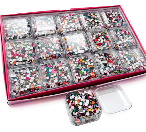 Multicoloured color Bindi box (approximately 400+ Bindi in one Box) Peel of white paper and apply
