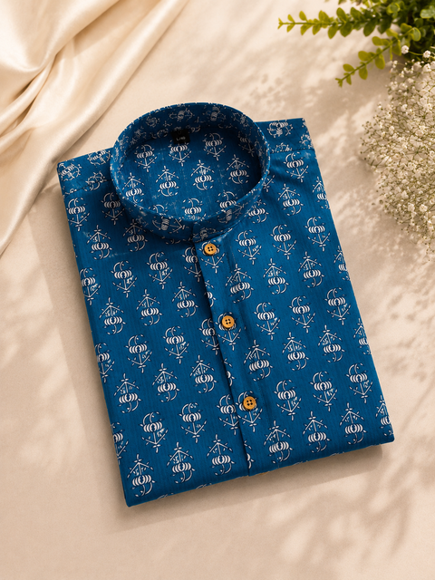 Pure cotton based Men’s Printed kurti (sizes mentioned in inches ,not according to the label on Kurti)size 44 kurti- Length 40 inches and size 46-length 42 inches ) Kurti only. Pants not included.