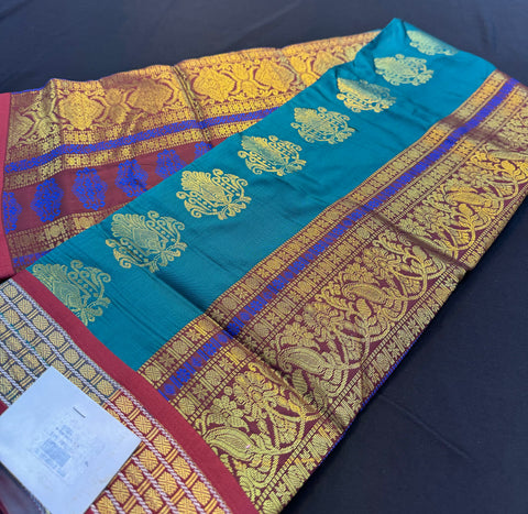 Art Silk Sarees with contrast Pallu and Blouse