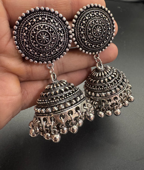 Beautiful oxidised bigger jhumka
