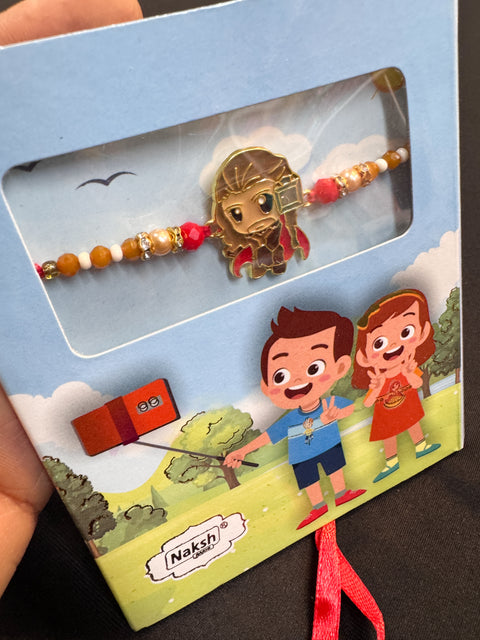 (Video clip attached)KIDS special Beautiful Rakhi in nice pack gift box with beautiful message