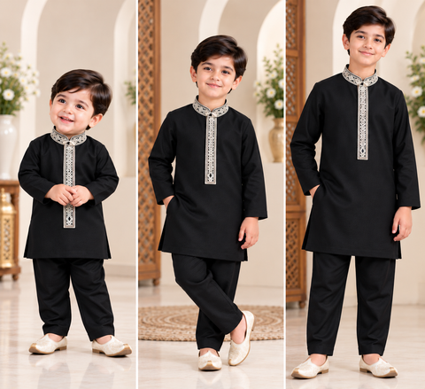 Soft Rayon Silk based handwork neck design kurta, Comes with matching pajama pants..Slight variation in colour and design is possible