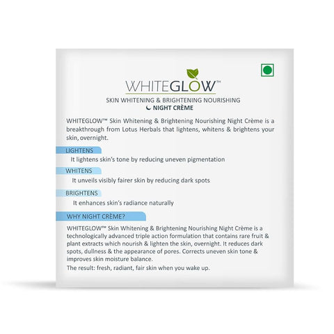 Lotus Herbals Whiteglow Skin Whitening & Brightening Nourishing Night Creme 40g