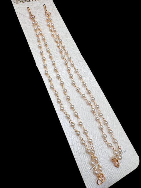 Pearl work beautiful earring support Sahare