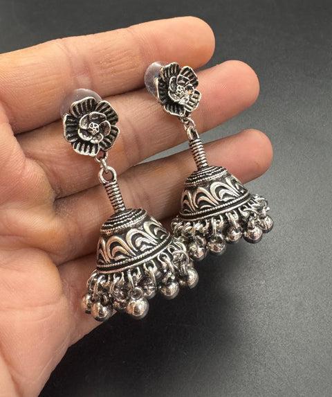 Beautiful oxidised small jhumka