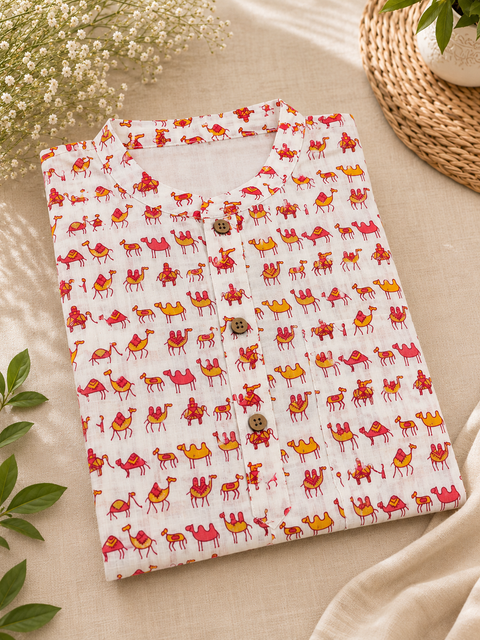 Short length Pure cotton based Men’s Printed kurti (sizes mentioned in inches ,not according to the label on Kurti) size 42 kurti- Length 28 inches and size 44 length 29 inches )