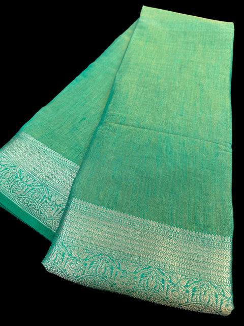 Banarasi Tissue Silk Saree with beautiful Zari Border