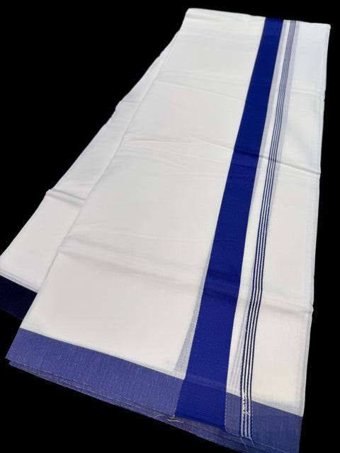 Woven Cotton Kerala Mundu / Dhoti in White ( 3.75 mtrs )