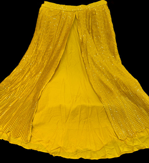 Georgette based beautiful embroidery work & mirror work blouse and lehnga  with Georgette dupatta